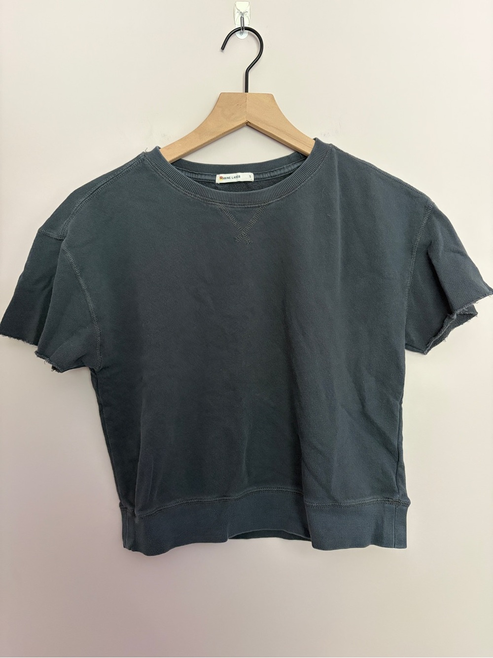 Marine Layer Charcoal Terry Sweatshirt Tee